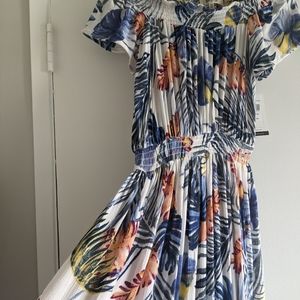 NEW Roxy off the shoulder tropical maxi dress